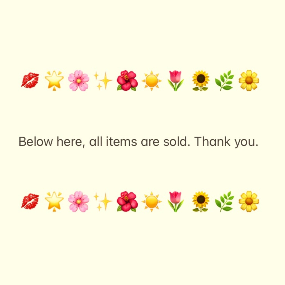 Below here, items are sold. Thanks!